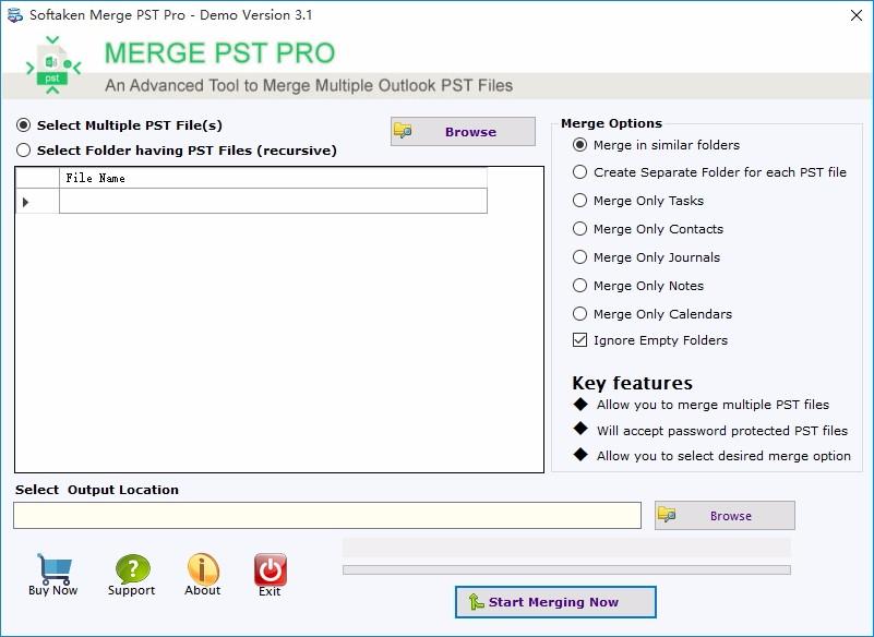 Softaken Merge PST Pro下载,PST文件合并软件